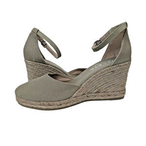 Viscata Estartit Limited Edition Canvas Espadrille Wedges Sage Green 40 US 9